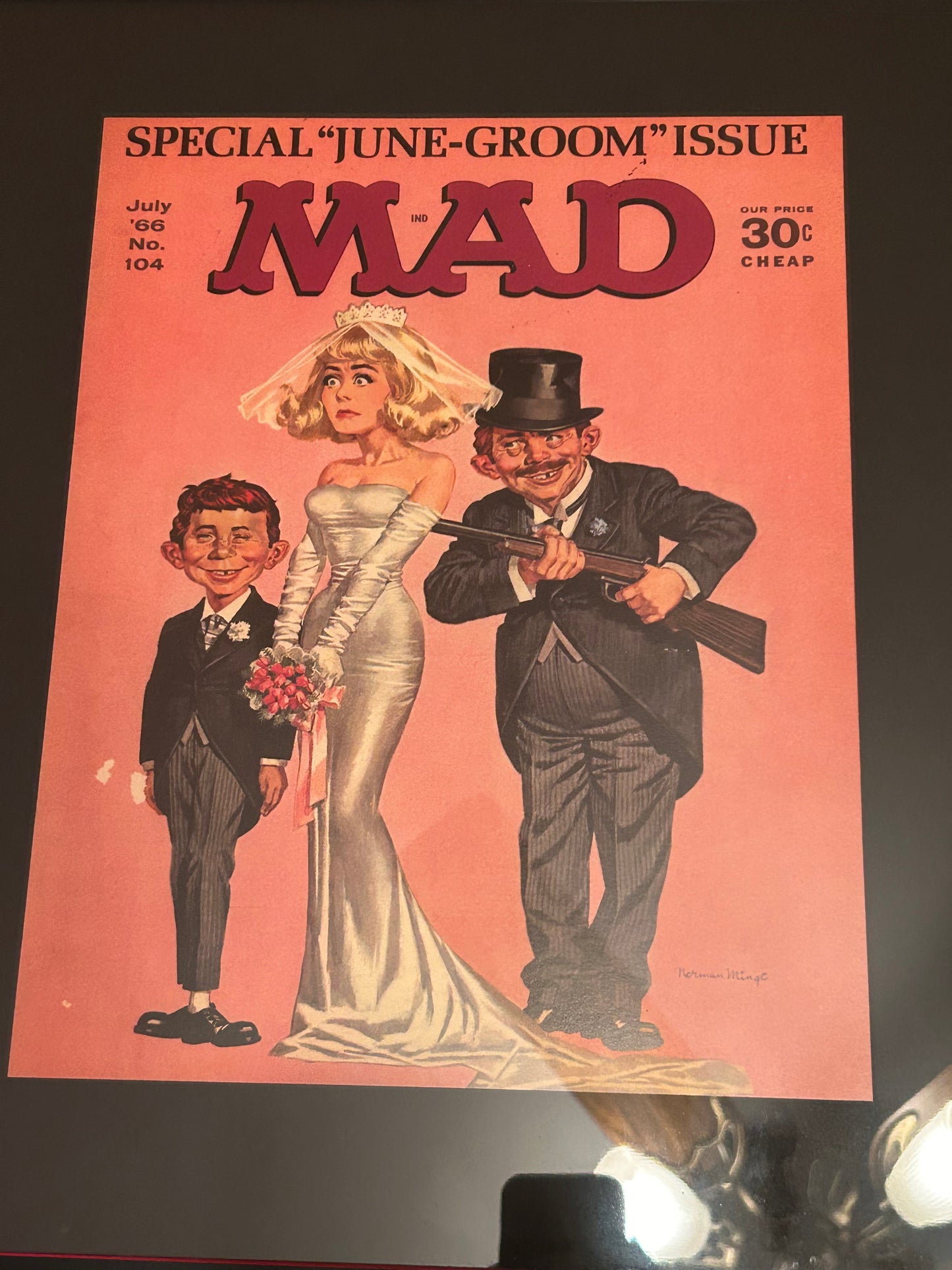 Framed Mad Magazine Cover Art July 1966 Issue 104