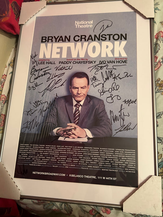 Autographed Network Poster from Broadway Cast